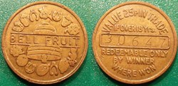 e- J etr Grande Bretagne BELL FRUIT Value 25p In Trade
