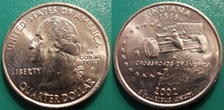 1/4 dollar 2002 P Indiana