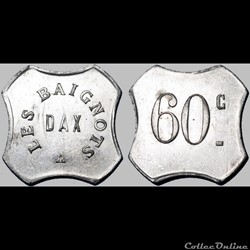 p- MN Dax 60 C. les Baignots Dax Zi/Nickelée 27mm Elie:15.1