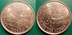 100 Escudos 1989 Découverte de l'archipel des Açores