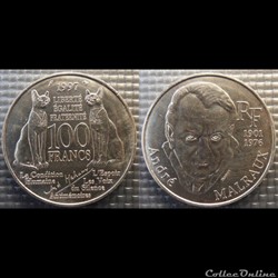 Op 100 francs André Malraux 1997 31mm 15g