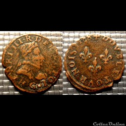 E4 Henri III Double Tournois 1588 Poitiers
