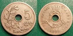 Belgique 5 Centimes 1906 Belgie