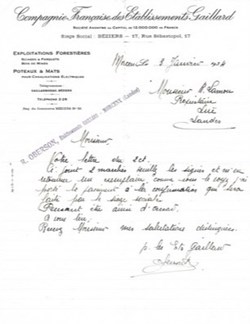 Vieux papiers: Morcenx - Béziers - Etablissements Gaillards