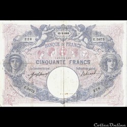 50 Francs Bleu et Rose 12 février 1915
