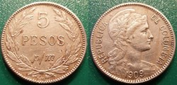 Colombie 5 Pesos 1909