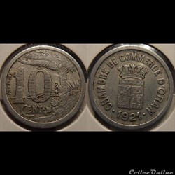 Algérie Oran 10 Centimes Ch. de Commerce 1921