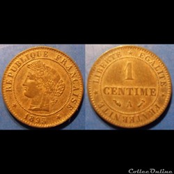 J-Troisième République 1 Centime Céres 1895 A