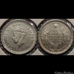 Indes Britannique 1/4 Roupie 1944