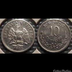 Mexique 10 Centavos 1882