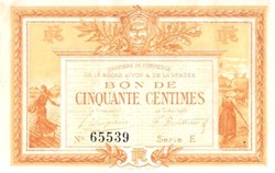 Nécessités - Chambre de Commerce - La Roche sur Yon - Bon de 50 centimes
