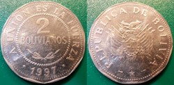 2 Bolivianos 1997