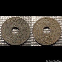 De 10 centimes EM Lindauer 1941 21mm 2.5g