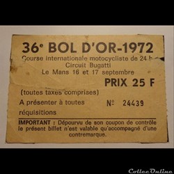 36ème Bol d'Or 1972 au Mans