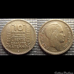 Ld 10 francs Turin petite tête 1948 B 26mm 7g