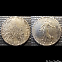 Ha 1 franc Semeuse 1899 23mm 5g