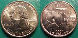 1/4 dollar 2002 P Louisiana