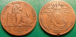 Belgique 5 Centimes 1850