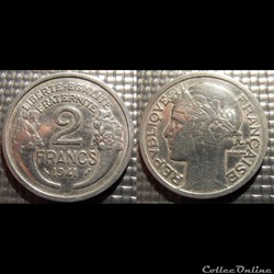 Jf 2 francs Morlon 1941 27mm 2.2g