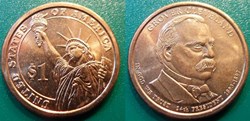 1 dollar Presidents: 1893-1897 Grover Cleveland