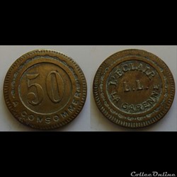 f- Jeton à consommer 50 C. L'Eclair La Garenne L.L.