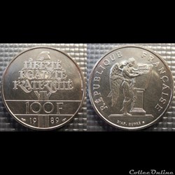 Oh 100 francs Droits de l'Homme 1989 31mm 15g