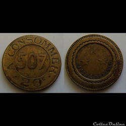 f- Jeton à consommer 20 C. à Consommer 507