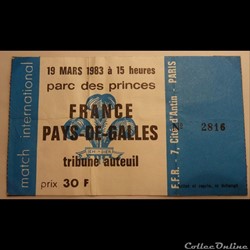 Rugby France-Galle 1983