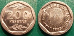 200 Pesetas 1988 Juan Carlos I