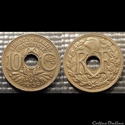 Dd 10 centimes EM Lindauer .1939. 21mm 3g