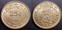 e- J etr USA 25 Cents - Chuck E. Cheese