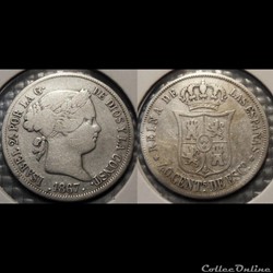 Espagne 40 Centimos 1867