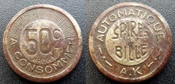 f- Jeton à consommer 50 C. à Consommer J Bory