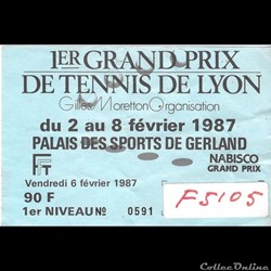 Tennis 1er Grand Prix de Lyon 1987