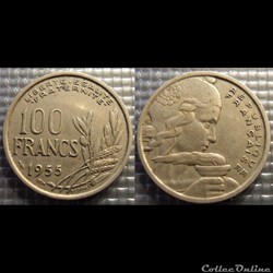 Oa 100 francs Cochet 1955 24mm 6g
