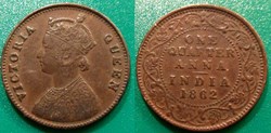 India 1/4 Anna 1862