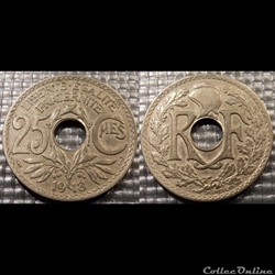 Fd 25 centimes EM Lindauer 1918 24mm 5g