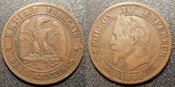 N-Napoleon III Empereur Deux centimes lauré 1861 A