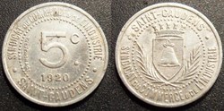 p- MN Saint Gaudens 5 C. 1920 Al Elie:10.1