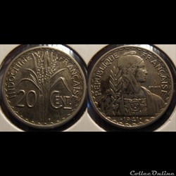 Indochine 20 cent. •1941•S San Francisco