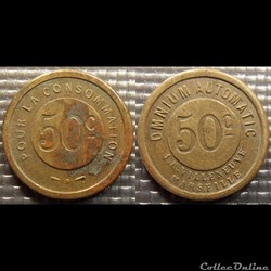f- Jeton à consommer 50 C. -Omnium Automatic