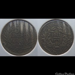 Tunisie 50 Centimes 1941 Aile