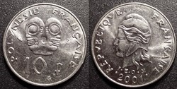 Polynésie Française 10 Francs I•E•O•M• 2001 fer à cheval