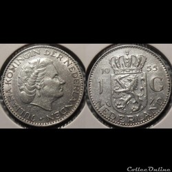 Pays Bas 1 Gulden 1955