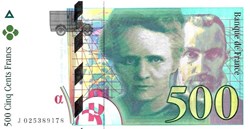 500 Francs Pierre et Marie CURIE