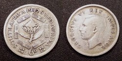 South Africa 6 pence 1942 Georges VI