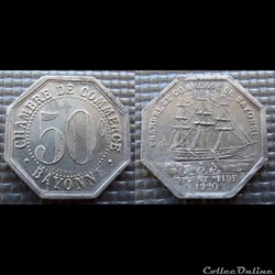 p- MN Bayonne 50 C. 1920 Al Elie:10.5