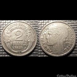 Jf 2 francs Morlon 1947 B 27mm 2.2g
