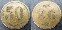 f- Jeton à consommer 50 C. à Consommer