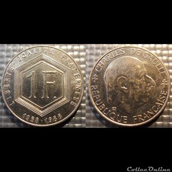 Hh 1 franc Charles de Gaulle 1988 24mm 6g